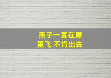 燕子一直在屋里飞 不肯出去